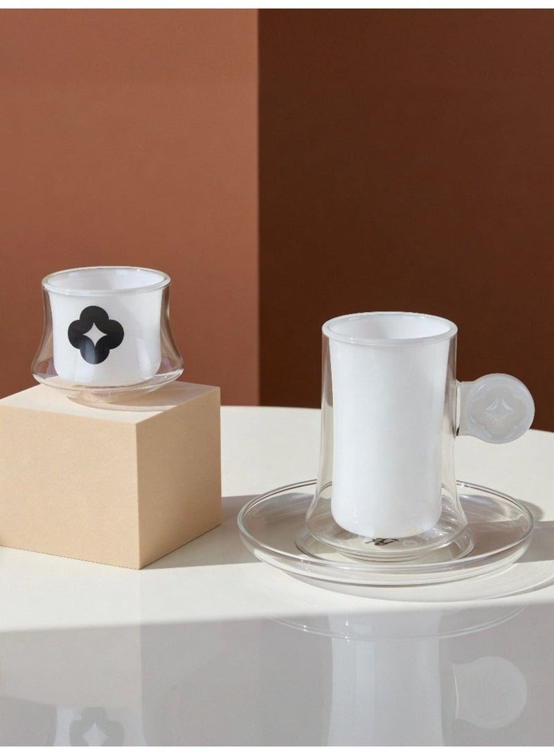 Raz طقم أكواب الشاي والقهوة من أكسيس - تصميم عصري بجدار مزدوج - علبة هدايا - Image 1